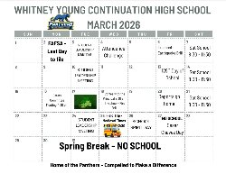 March Events Calendar